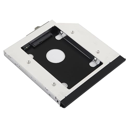 12.7mm 2nd SATA HDD SSD Hard Drive Optical Bay Caddy Frame Tray for HP EliteBook 8440w 8530w 8540w 8730w 8740w with Matched Faceplate / Bezel