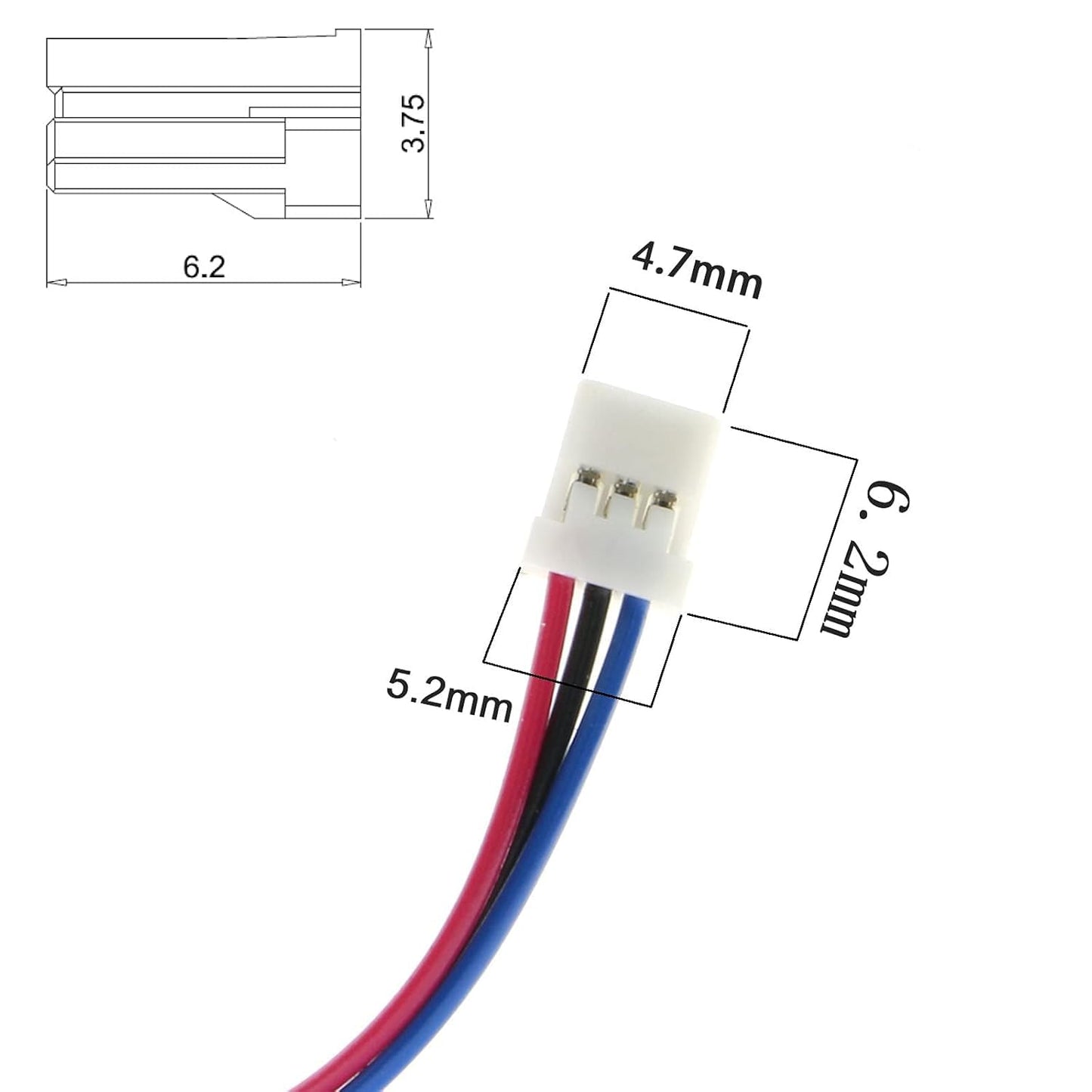 Cooling Fan KDB04112HB 12V 0.07A 3Pin for Samsung TV, HU7580 HU8500 HU8550 HU8590 HU9000 HU9800 HU7500 HU7505 HU7590 HU8200 HU8205 HU8280 HU8290
