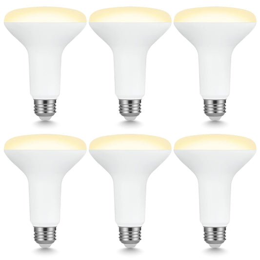Sigalux BR30 Indoor LED Flood Bulbs for Recessed Cans, 7.5W (65W Replacement), 650LM, Soft White 2700K, Smooth Dimming, CRI 80, 110° Wide Beam, E26