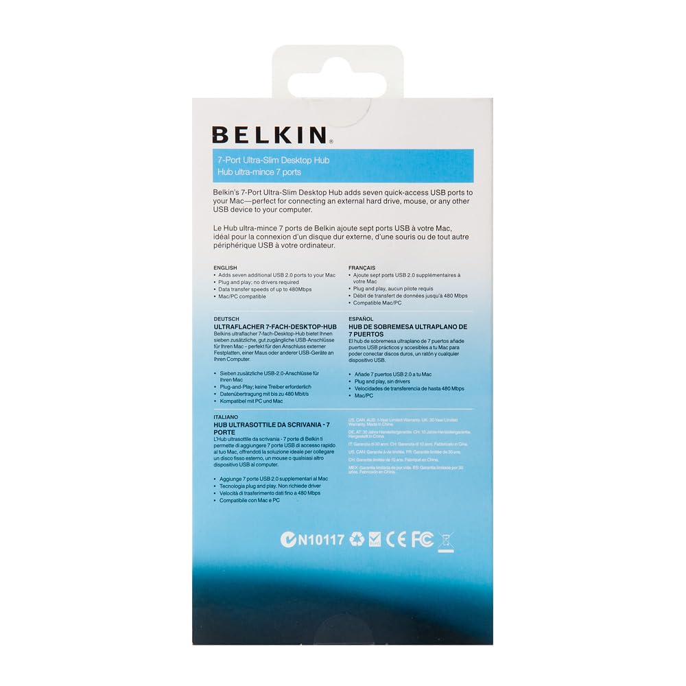 Belkin 7-Port USB 2.0 Ultra-Slim Desktop Hub