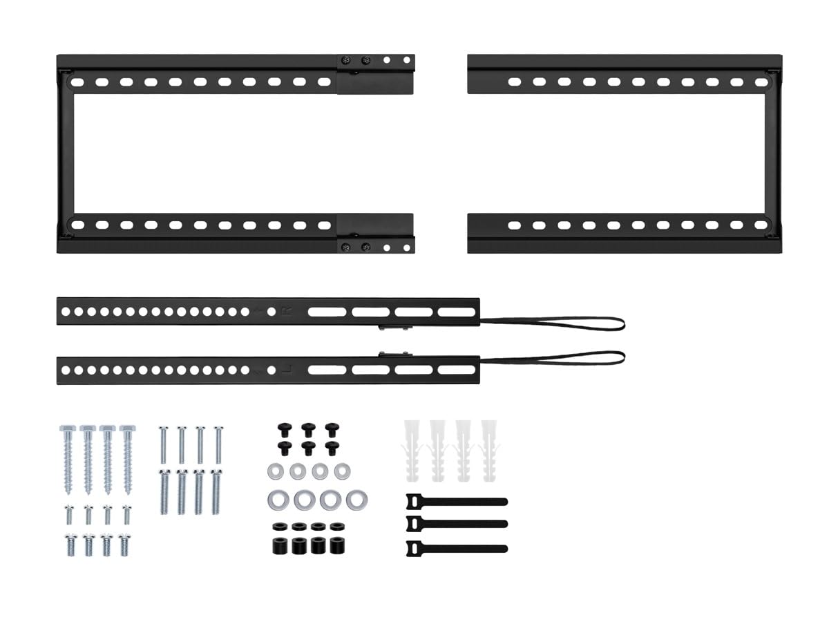 Monoprice Low Profile Fixed TV Wall Mount Extra Wide for 42" to 90" TVs up to 165lbs, Max VESA 600x400, Fits Curved Screens