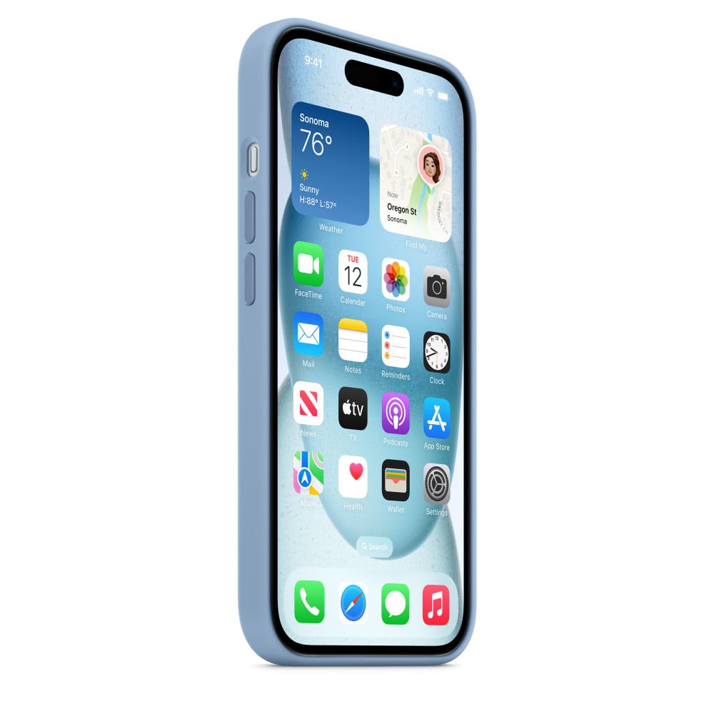 Apple iPhone 15 Silicone Case with MagSafe - Storm Blue