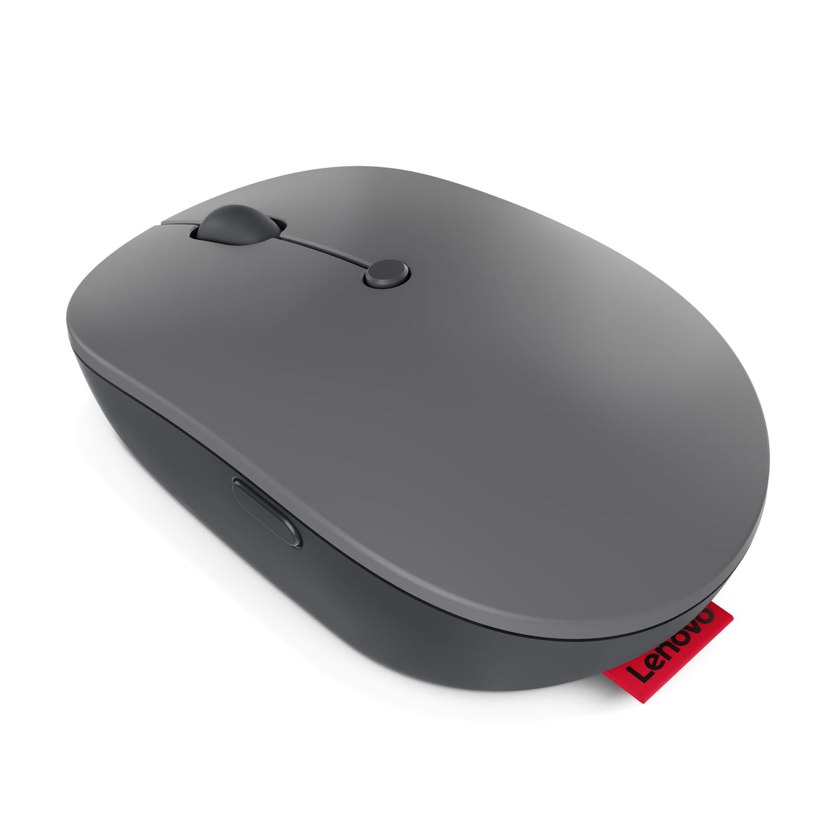 Lenovo Go USB-C Essential Wireless Mouse, 2.4 GHz Nano USB-C Receiver, Adjustable DPI, Rechargeable Battery, Ambidextrous, GY51C21210, Grey