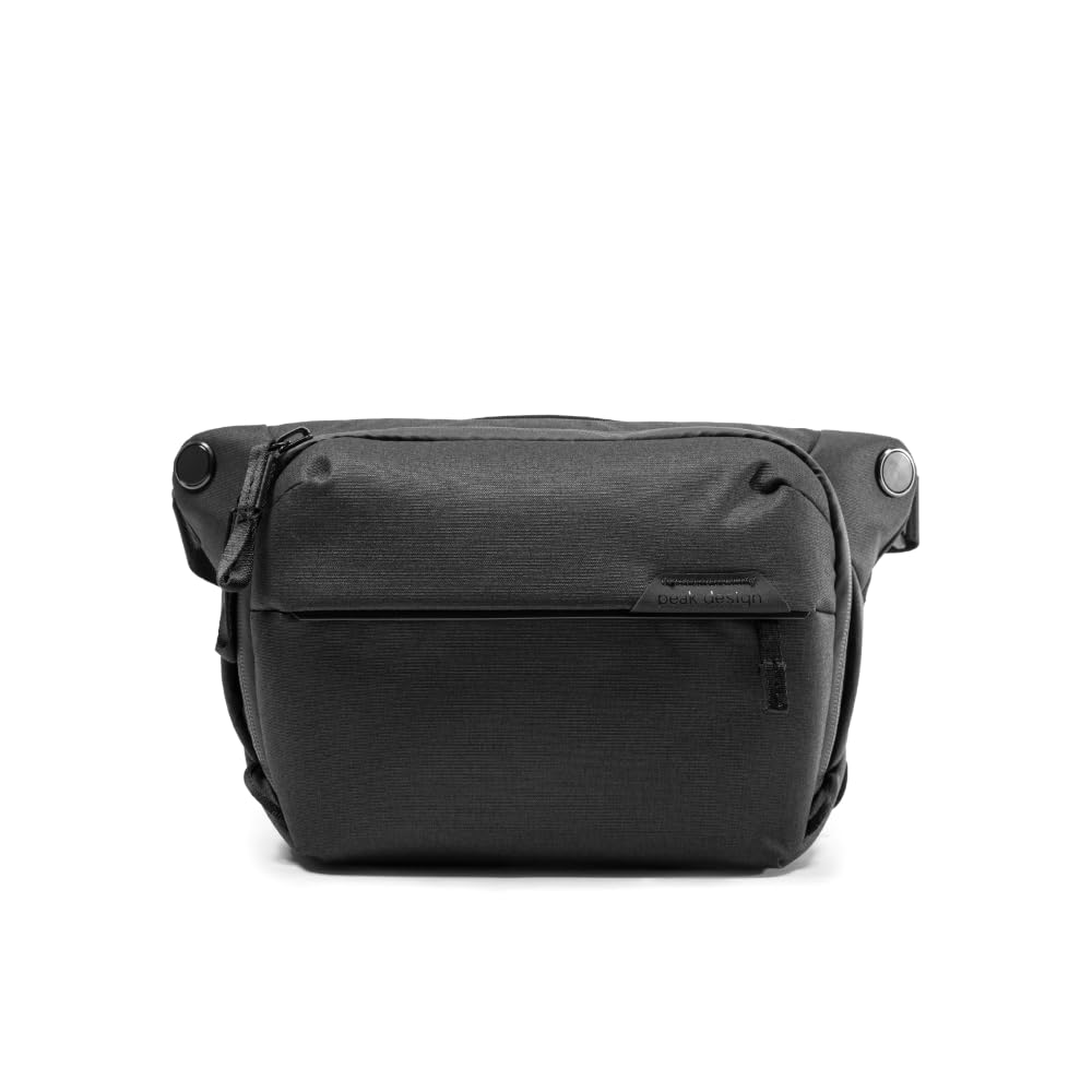 Peak Design Everyday Sling 3L, Black, Padded Adjustable Shoulder Strap for Crossbody or Waist Carry, FlexFold Divider, Ideal for Carrying Cameras or