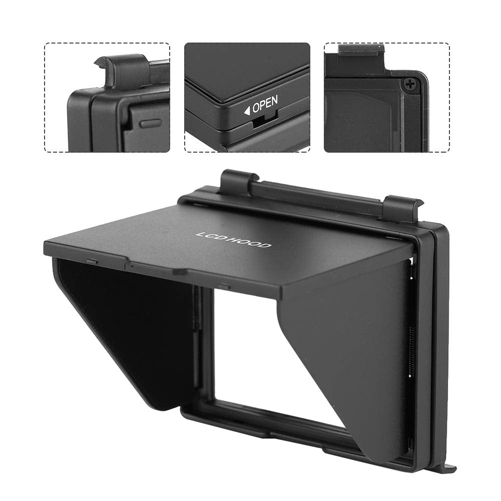 Serounder LCD Monitor Screen Sun Shade with -up Hood Screen Protective Cover Foldable Camera Monitor Protector for DSLR Camera