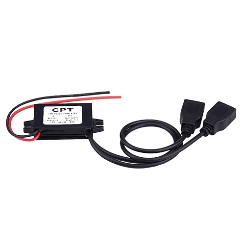Car USB Converter Module, 3A DC 12V to DC 5V Dual USB for Charger Adapter Converter Module for Car Motorcycle Phone