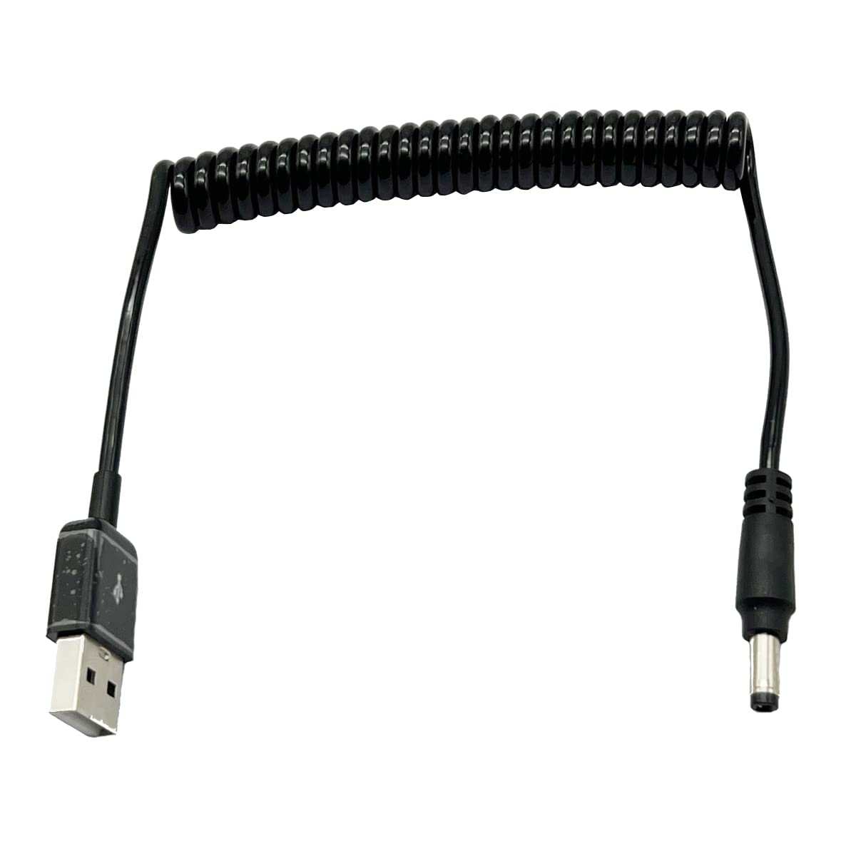 Coiled USB to DC 4.0mm x 1.7mm DC Barrel Jack Power Cable,2Pack USB 2.0 A Male to DC 4.0 * 1.7mm 5V Power Charger Cord for Sony PSP 3000 2000