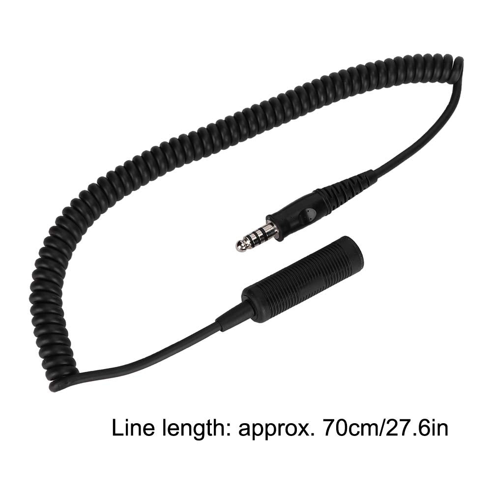 ASHATA Helicopter Headphone Extension Line Cable, U-92A/U to U-174/U Helicopter Headphone Extension Line Cable for Helicopter/Military, U-92A/U…