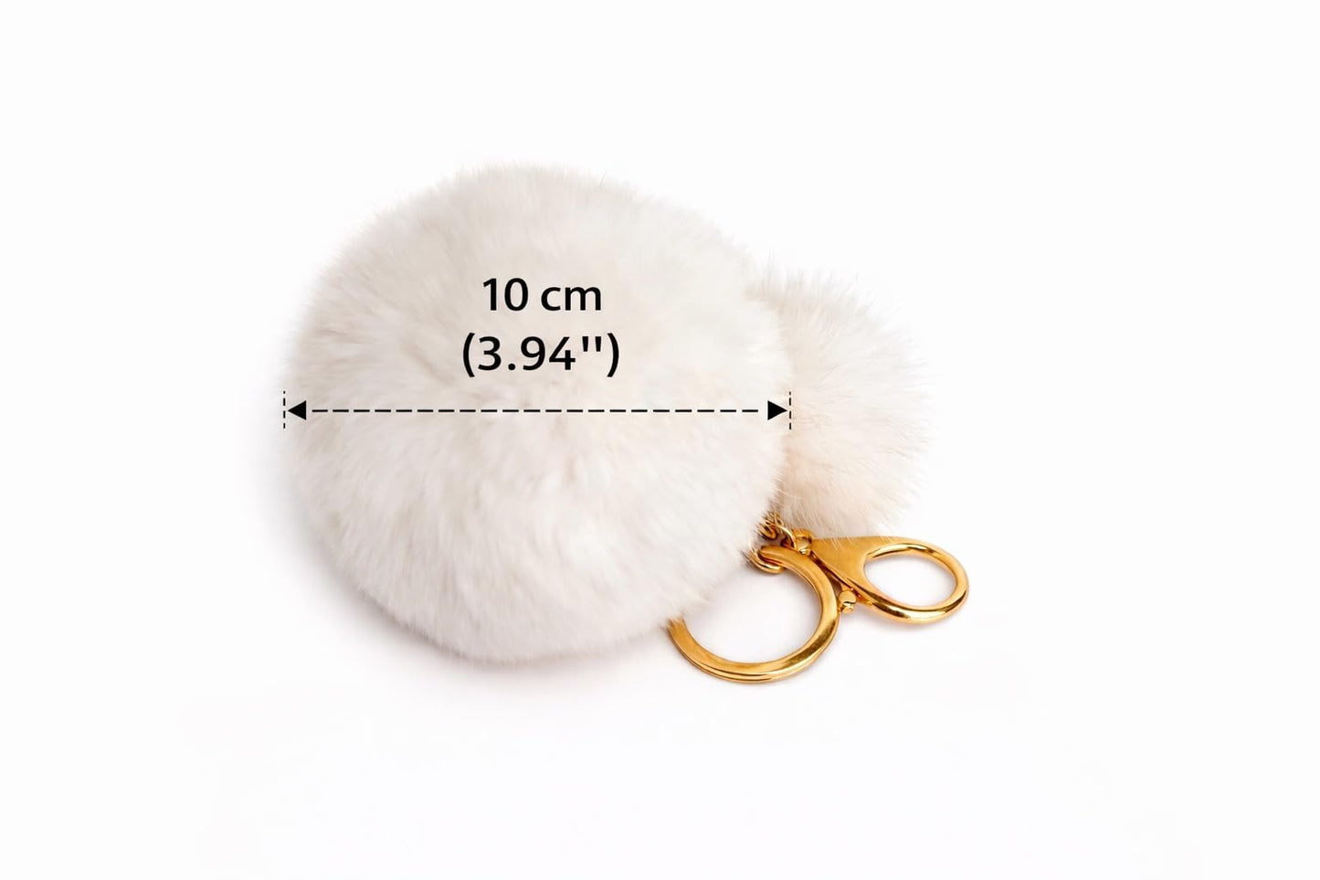 VACHUNA Luxury Cute Fur Pom Pom Bag Charm & Pearl Phone Strap Set - Real Rabbit & Mink Fur, Freshwater Pearls, Wrist Strap, Gift Box, Gift for Women