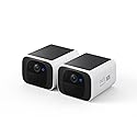 eufy Security S220 SoloCam 2-Cam Pack, Solar Security Camera, Wireless Outdoor Camera, Continuous Power, 2K Resolution, Wireless, 2.4 GHz Wi-Fi, No