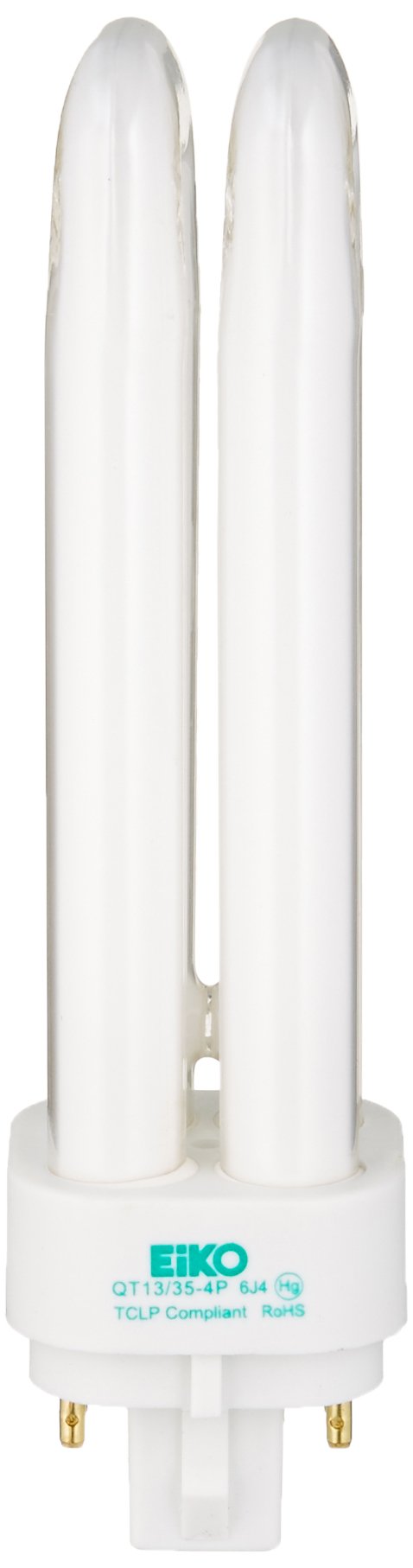 Eiko QT13/35-4P 13W Quad-Tube 3500K G24q-1 4 Pin Base Fluorescent Halogen Bulbs