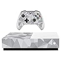 MightySkins Skin for Microsoft Xbox One S All-Digital Edition - Gray Polygon | Protective, Durable, and Unique Vinyl Decal wrap Cover | Easy to Apply