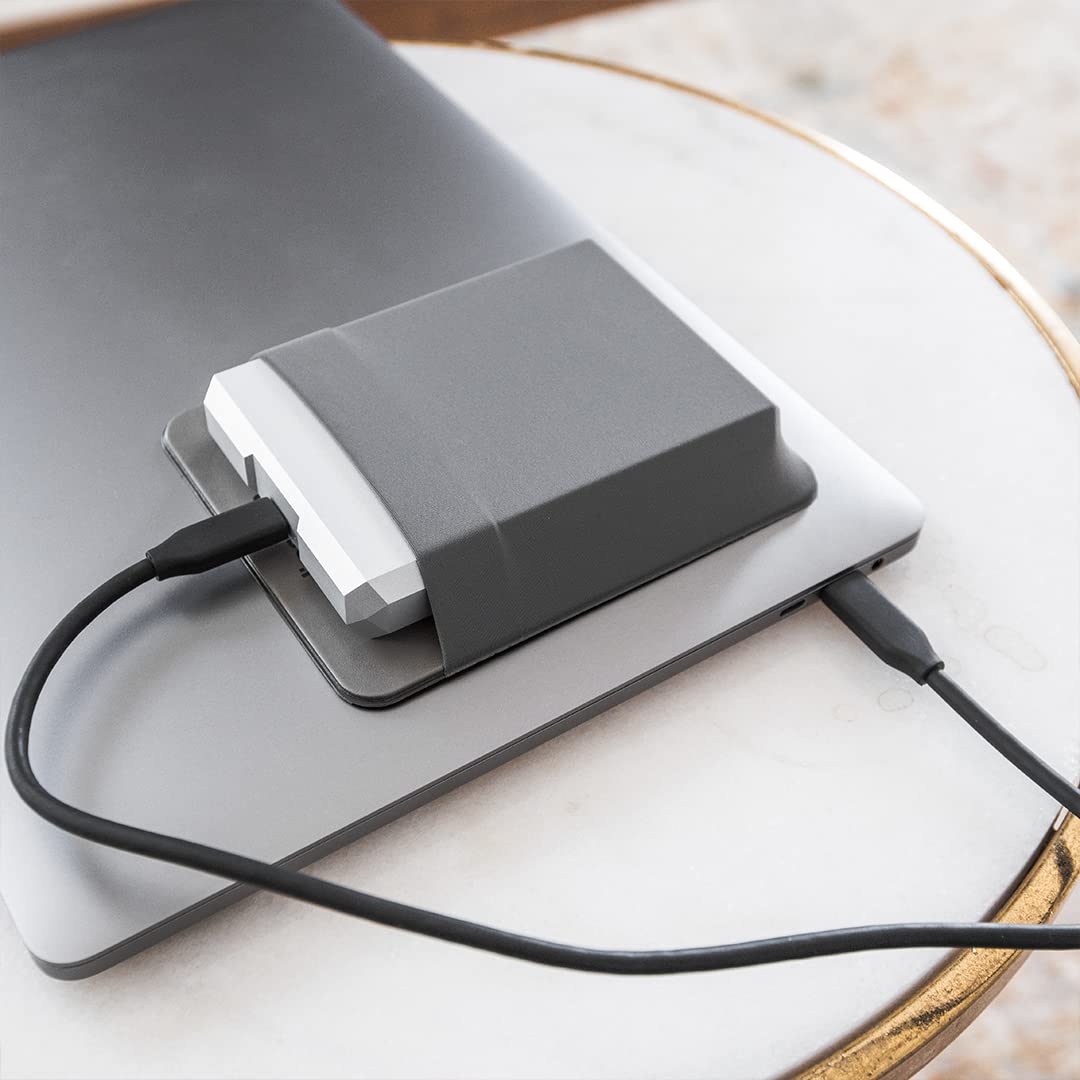 Slipdrive - Portable Hard Drive Sleeve for Laptop - HDD Hard Disk Drive - Reusable Adhesive - 5.5” x 4.5” Stick on External Hard Drive Carrying Case
