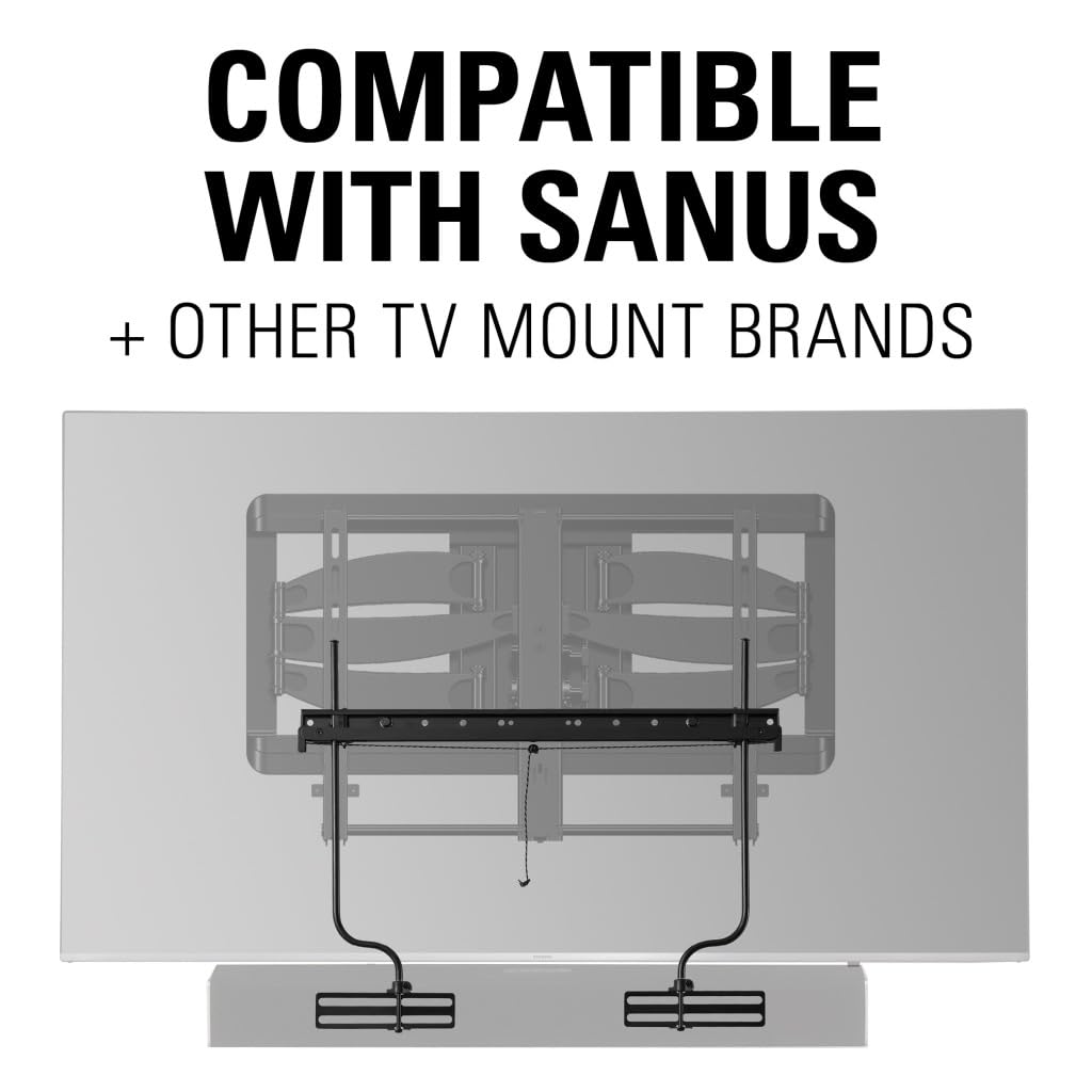 SANUS TV Soundbar Mount for Speakers up to 20lbs, Height & Depth Adjustable