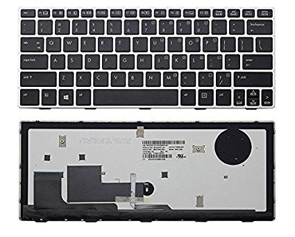 New Laptop Keyboard (with Frame) Replacement for HP P/N: 90.4XF07.L01 SG-57700-XUA SN8123BL 706960-001 716747-001 US Layout Black Color