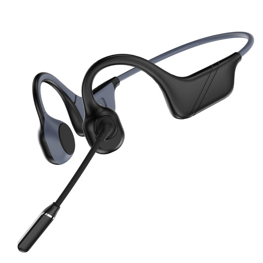 Bone Conduction Headphones with AI Noise-Canceling Mic, Double-Tap Mute, Bluetooth 5.4 Dual Device, Open-Ear Safe for Truck Drivers, All-Day Comfort…