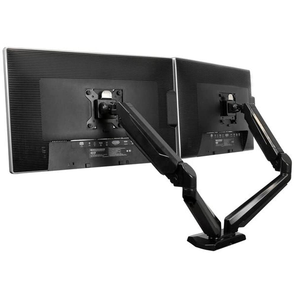 StarTech.com Desk Mount Dual Monitor Arm with USB/Audio, Desk Clamp Ergonomic VESA Mount for up to 32" (17.6lb/8kg) Displays