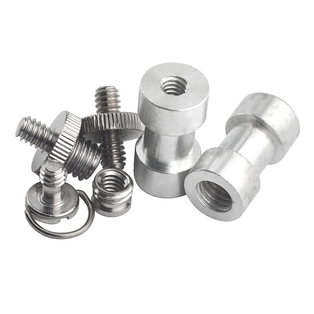 XINMEIWEN 30Pack Camera Screw Set 1/4 Inch and 3/8 Inch Threaded Screws Adapter Hot Shoe Adapter Mount Set for Camera/Tripod/Mono-pod/Light Stand