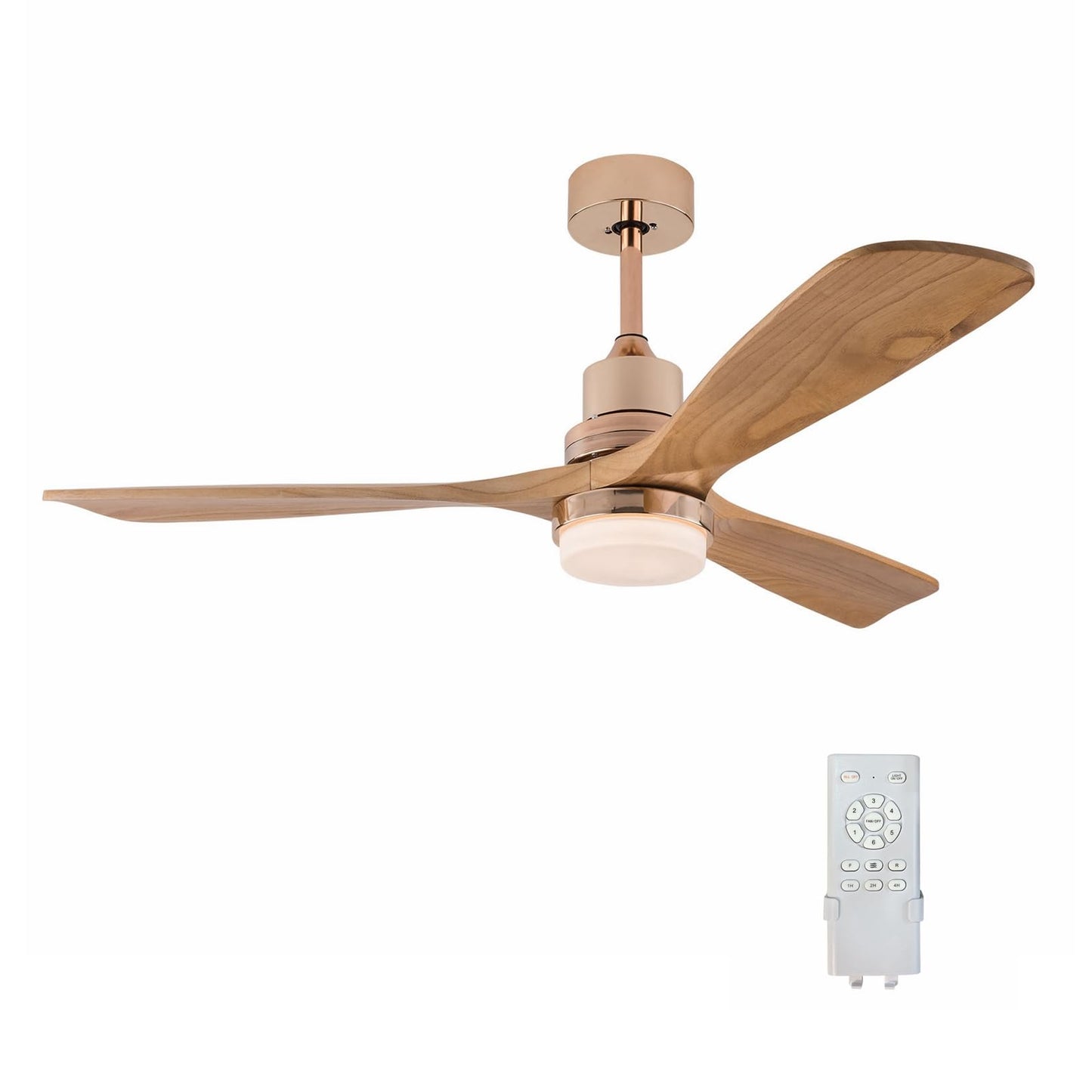 Kaichenyt 48" Fan Light- 3 Color Temperature Adjustable, 6 Speed Settings, Remote Control, 2200 Lumens, Quiet Ceiling Fan with LED Light for Kitchen