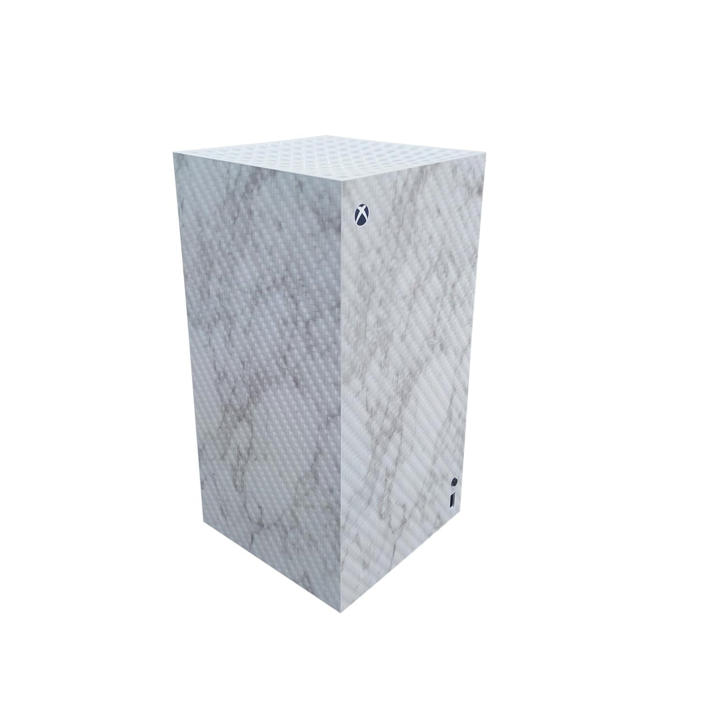 Carbon Fiber Gaming Skin Compatible with Microsoft Xbox Series X Digital Edition - Frost Marble - Premium 3M Vinyl Protective Wrap Decal Cover - Easy