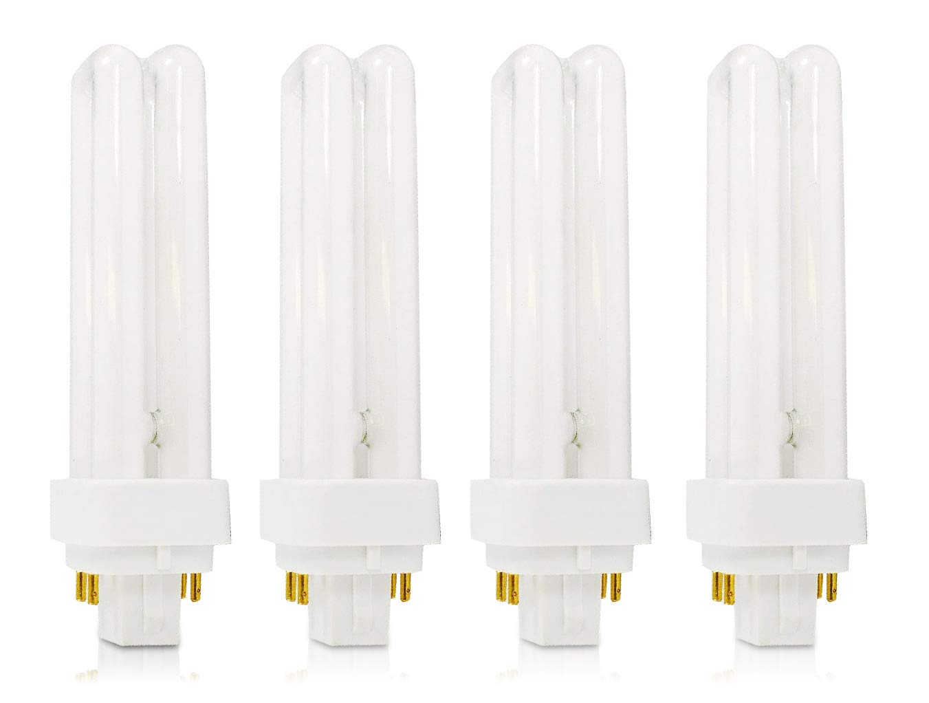 Circle (4 Pack CFL Bulbs Direct Generic Replacement for Panasonic FDS18E35/4 18W 3500K Double Tube, 4 Pin G24q-2 Base, Compact Fluorescent Light Bulbs