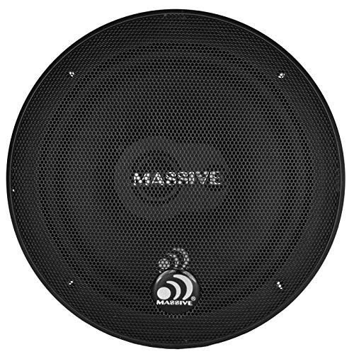 Massive Audio MX65SV2 | 6.5" 2-Way Shallow Mount Coaxial Car Speakers | 100W Max / 50W RMS | Compact OEM Fit | Silk Dome Tweeter & Mid-Bass Cone | Premium Sound Upgrade
