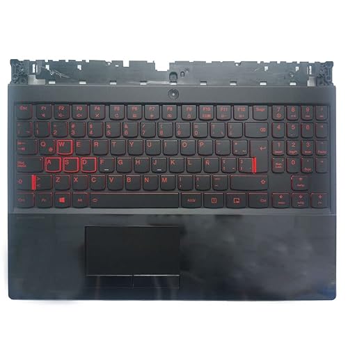 Laptop Replacement Keyboard Compatible for Lenovo Legion Y530-15ICH Y540-15IRH 5CB0R40212 5CB0R40196 Latin Layout with Palmrest Upper Cover Case