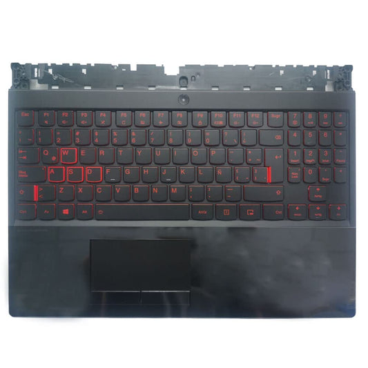 Laptop Replacement Keyboard Compatible for Lenovo Legion Y530-15ICH Y540-15IRH 5CB0R40212 5CB0R40196 Latin Layout with Palmrest Upper Cover Case