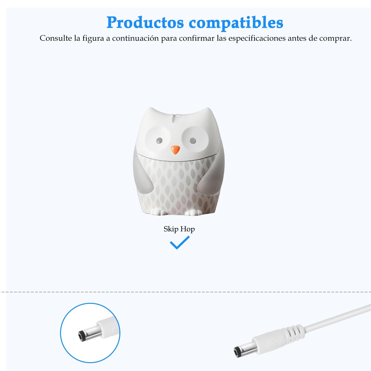 MULTIM USB Charger 5V Power Supply Cable Compatible with Skip Hop Moonlight & Melodies Nightlight Soother Owl Soother Elephant Portable Baby Soother