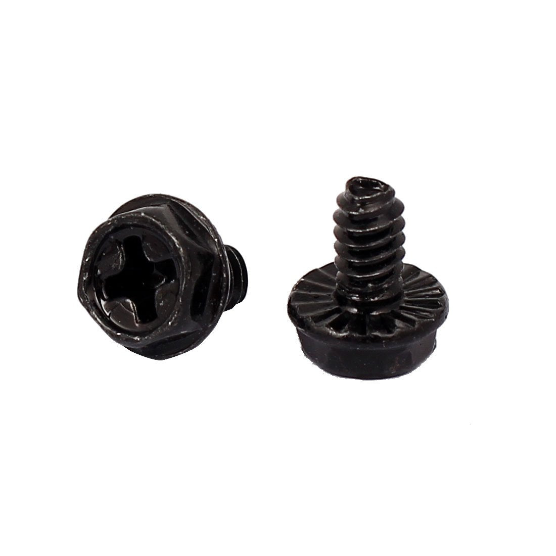uxcell 6#-32 Black Zinc Plated Hex Phillips Head PC Computer Case Screw Fastener 400pcs