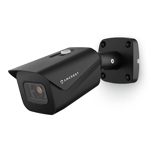 Amcrest UltraHD 4K (8MP) Outdoor Bullet Security IP POE Camera, 98ft NightVision, 2.8mm Lens, IP67 Weatherproof, 256GB MicroSD Recording, Black