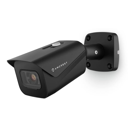 Amcrest UltraHD 4K (8MP) Outdoor Bullet Security IP POE Camera, 98ft NightVision, 2.8mm Lens, IP67 Weatherproof, 256GB MicroSD Recording, Black
