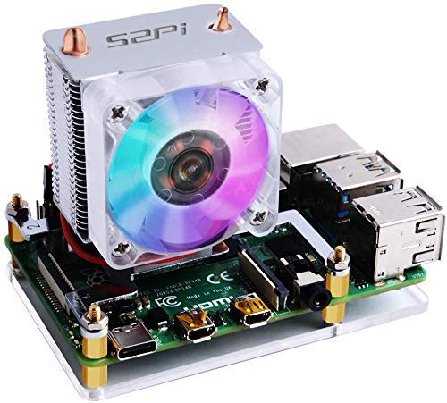 GeeekPi 4pcs 40x40x10mm 4010 DC 5V Brushless CPU Cooling Fan for Raspberry Pi 4B/3B+/3B/2B (Multi-Colored)
