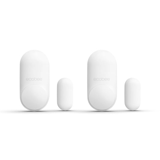 ecobee Smart Sensor for Doors & Windows 2 Pack - Wifi Contact Sensor for Home Security, Energy Savings - Compatible with Smart Thermostats
