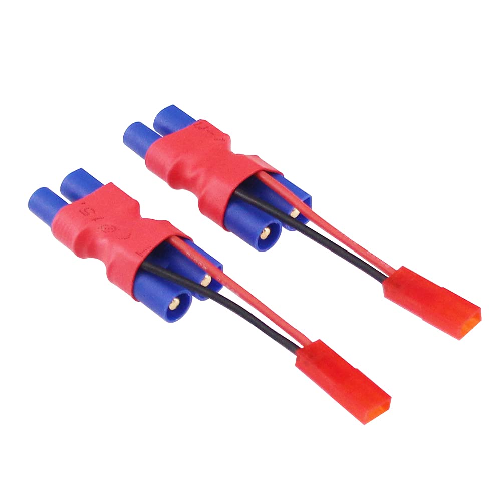BDHI 3pcs EC3 Male to Female Connector with in-line JST Female 20awg 5cm Cable Parallel Power Adapter for Camera Gimbal(B175-3)