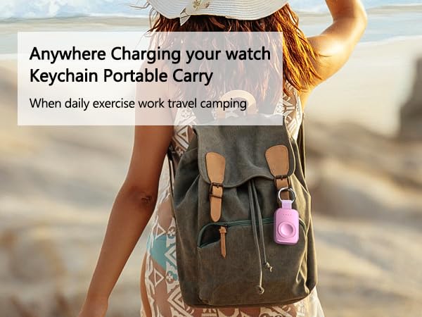 Portable Charger for Apple Watch,Wireless Magnetic iWatch Charger Fast Charging Keychain Travel Accessories 1000mAh Power Bank Smart Watch Chargers