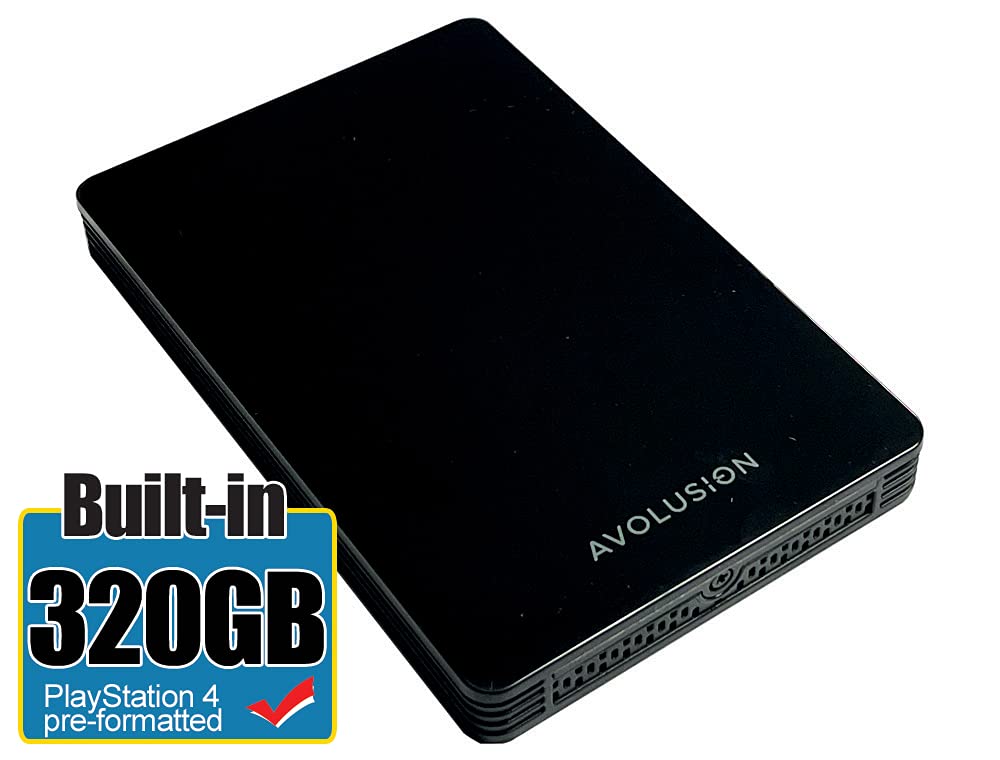 Avolusion HD250U3-Z1-PRO 320GB USB 3.0 Portable External Gaming Hard Drive (for PS4, Pre-Formatted) - 2 Year Warranty