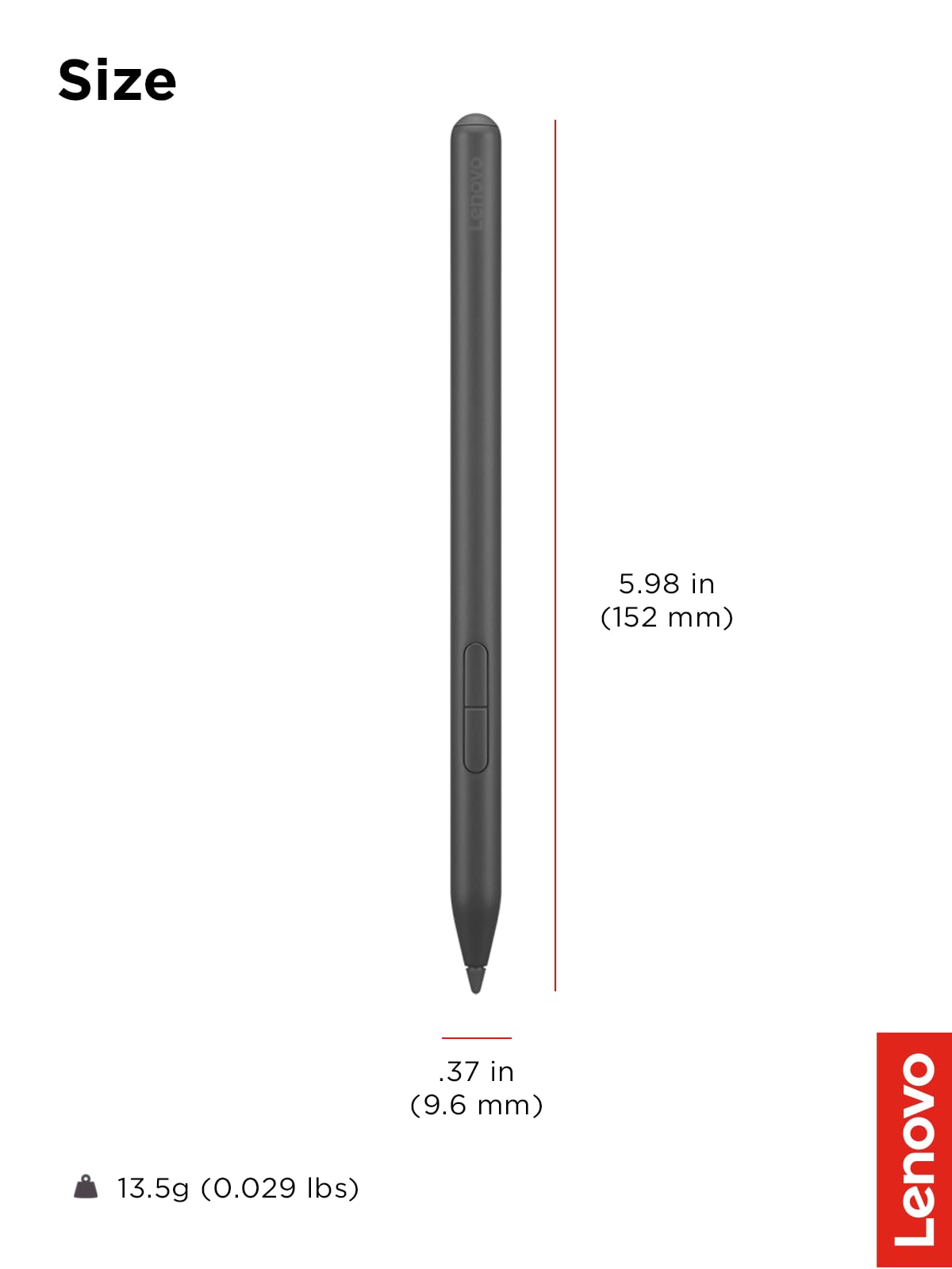 Lenovo Yoga Pen, Rechargeable Stylus for Lenovo Yoga, ThinkPad, ThinkBook, and Chrome, USB-C Charging, Magnetic Attachment, Replaceable Nib