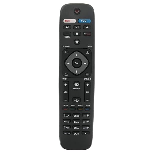New Replace Remote Applicable for Philips TV 28PFL4609/F7 28PFL4909/F7 32PFL4609/F7 32PFL4909/F7 40PFL4609/F7 40PFL4909/F7 43PFL4609/F7 43PFL4909/F7