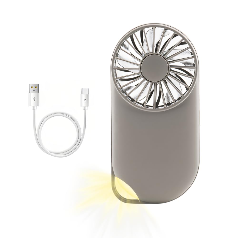 DONGKER USB Handheld Fan,4 Speed Personal Cooling Fan 1200mAh Battery for Summer, Travel, Bedroom, Car, Outdoor, Kitchen