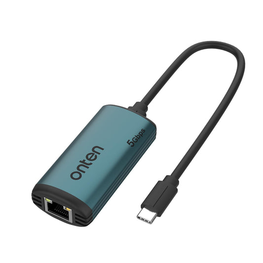 USB-C to Ethernet Adapter - 5Gbps High-Speed,USB-C to RJ45 5000Mbps Ethernet LAN Network Adapter Thunderbolt 4/3 Compatible, for iPhone 15 Pro/Max
