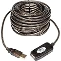 Tripp Lite USB 2.0 Hi-Speed Active Extension Repeater Cable (A M/F) 10 Meter (33-ft.) (U026-10M), Grey