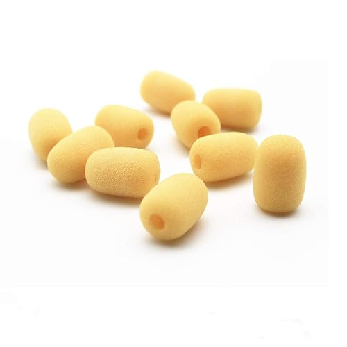 LINHUIPAD Foam Cover Windscreen Compatible with Headset Microphone,5mm Inner Circular,Hole Ear-Hook Headset Microphones(Pack of 10)