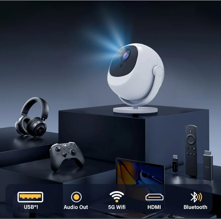BL360 Projector 4K Android11 5G Wifi 720P Outdoor Home Cinema Auto Keystone Portable Speaker Theater Movie Mini Projectors