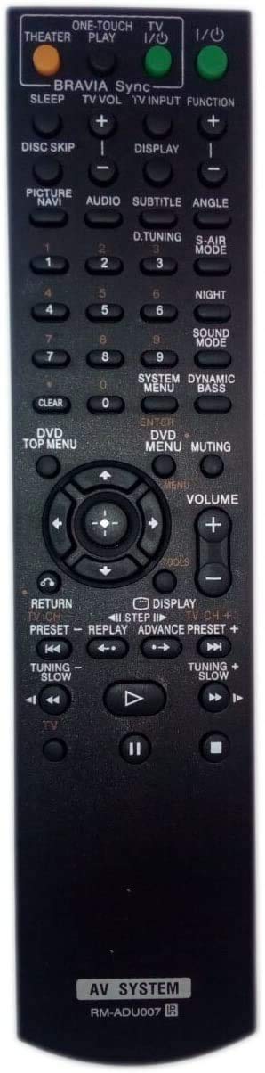 RM-ADU007 Remote Control Replaced for Sony DAV-HDX274 RMADU007A HCDHDX277 HCD-HDX287WC HCD-HDX576 HCD-HDX475 DAV-HDZ273 Home Theater Audio/Video