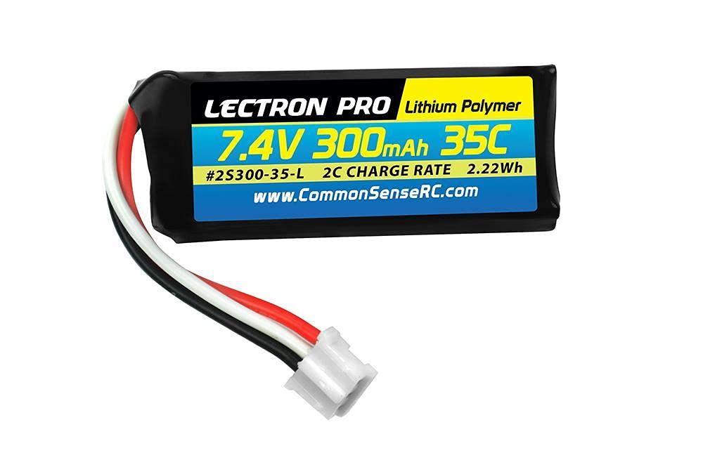 COMMON SENSE RC Lectron Pro 7.4V 300mAh 35C Li-Po Battery with UMX Connector