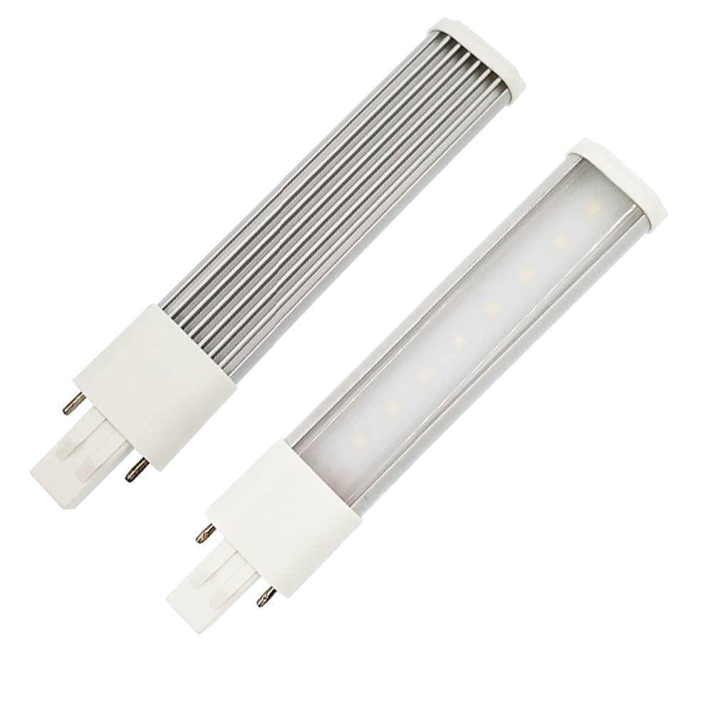 E-Simpo 2pcs 5W GX23 LED Bulb 2-Pin PL Retrofit Lamp CFL 9W PL-13W Replacement 180° View Angle WW 3000K PL Horizontal Recessed Down Light Bulb(Need