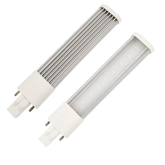 E-Simpo 2pcs 5W GX23 LED Bulb 2-Pin PL Retrofit Lamp CFL 9W PL-13W Replacement 180° View Angle WW 3000K PL Horizontal Recessed Down Light Bulb(Need