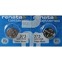 2 Silver Oxide 373 Zero Mercury Electronic Renata Batteries