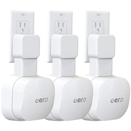 Tizomi Outlet Wall Mount Only for eero 6 & 6+ mesh Wi-Fi System (NOT for Pro 6/Pro 6E), No Messy Wires & Space Saving Outlet Mount Holder for eero 6